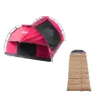 Kings Pink Double Swag + Premium Winter/Summer Sleeping Bag Right Zipper