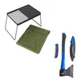 Camp Fire BBQ Plate + Kings Three Piece Axe, Folding Saw and Knife Kit