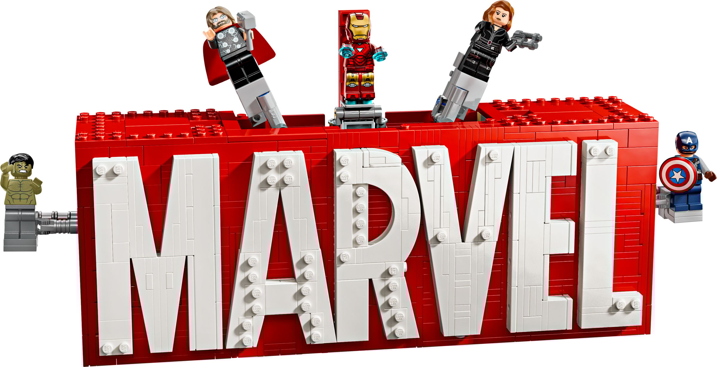 MARVEL Logo & Minifigures