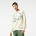 Men's Round Neck Loose Fit Croc Print Sweatshirt