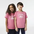 Kids' Lacoste Contrast Branded Cotton Jersey T-Shirt