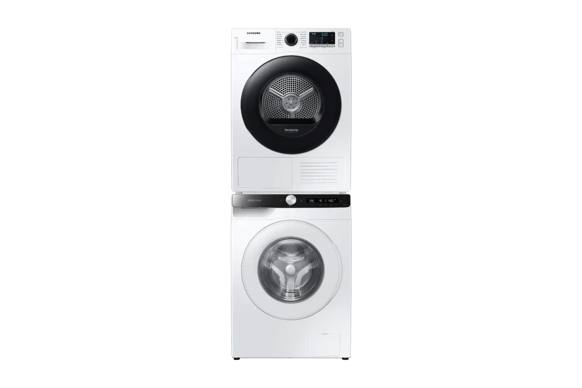 8.5kg Laundry Front-load Washer AI Ecobubble™ and 8kg Laundry Front-load Dryer Heat Pump Technology
