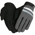 Rapha unisex Brevet Reflective Gloves - Black, Large