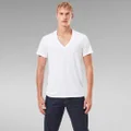 Base Heather V-Neck T-Shirt 2-Pack - White - Men