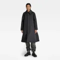 Padded Wide Trench - Black - Women