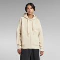 Premium Core 2.0 Hooded Zip Through Sweater - Beige - Women