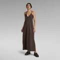 Slip Dress Loose - Brown - Women