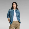 Premium 70'S Slim Denim Shirt - Medium blue - Women