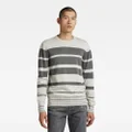 Irregular Stripe R Knitted Sweater - Multi color - Men