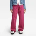 Judee Low Waist Loose Jeans - Pink - Women