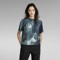 Printed Boxy T-Shirt - Multi color - Women