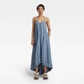 Long Para Dress - Medium blue - Women