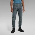 5620 3D Zip Knee Skinny Jeans - Medium blue - Men