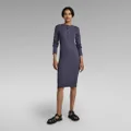 Henley 1\2 Dress - Purple - Women