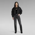 Cropped Party Bomber - Black - Women