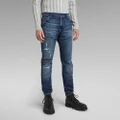 5620 3D Zip Knee Skinny Jeans - Dark blue - Men