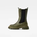 Lintell High Chelsea Leather Boots - Green - Women