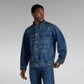Oversized Denim Jacket - Dark blue - Men