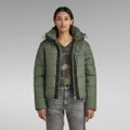 Meefic Hooded Quilted Jacket - Green - Women