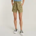 Paperbag Shorts - Brown - Women