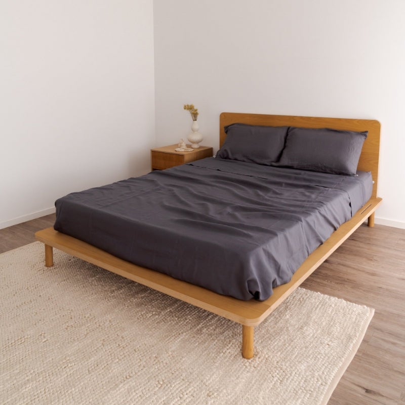 Eva Hemp Linen Sheets - Grey