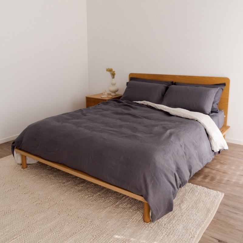 Eva Hemp Linen Sheets - Grey