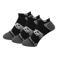 New Balance Unisex No Show Run Sock 3 Pack Black/White - Size L