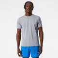 New Balance Men's Impact Run Short Sleeve Athletic Grey - Size XL