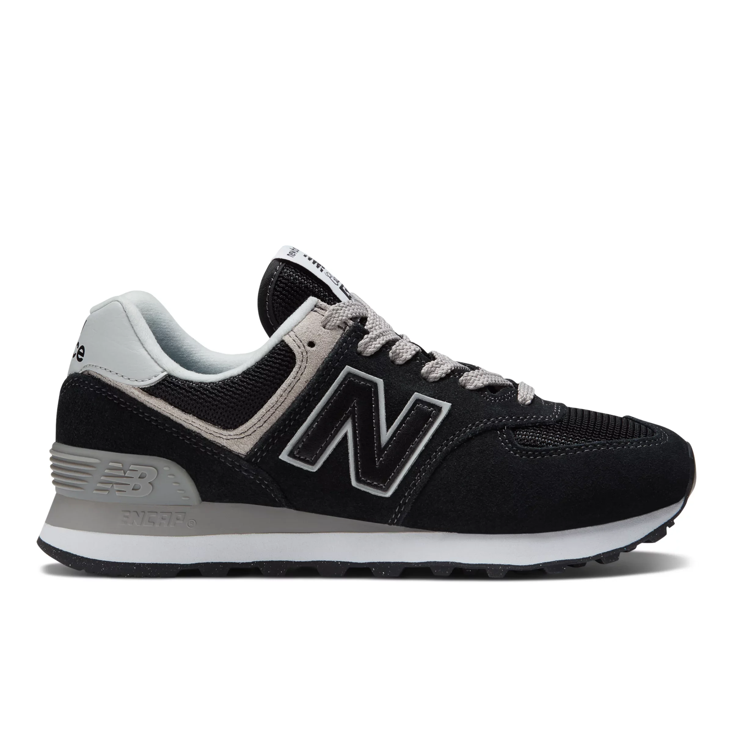 New Balance Women's 574 Core Black/Nb White - Size 7