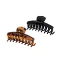Kitsch Eco-Friendly Oversized Matte Claw Clip - Black & Tort (2 Pack)