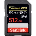 SanDisk Extreme Pro 512gb 170mb/S SDXC Memory Card