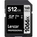 Lexar 512GB SDXC 160mb/s Professional Memory Card