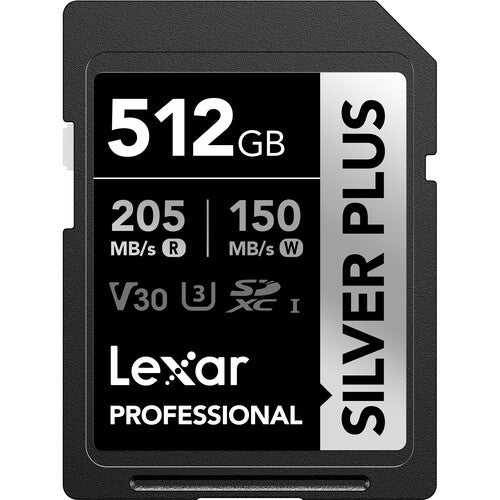Lexar Professional Silver Plus 512GB SDXC Memory Card