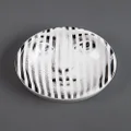 Fornasetti striped ceramic dish - White
