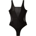 Brigitte sheer panels swimsuit - Black