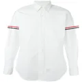 Thom Browne grosgrain-armband cotton shirt - White