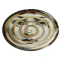 Fornasetti face spiral plate - Gold