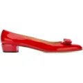 Ferragamo Vara bow-detail leather pumps - Red