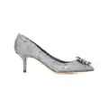 Dolce & Gabbana Taormina-lace crystal-embellished pumps - Grey
