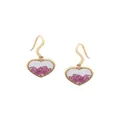 Aurelie Bidermann 'Chivor' ruby heart earrings - Metallic