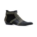 ANINE BING Charlie stud-embellished leather boots - Black
