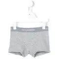 Dolce & Gabbana Kids logo boxer shorts - Grey