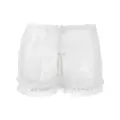 Folies By Renaud Ouvert French lace knickers - White