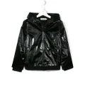 Andorine textured hooded jacket - Black