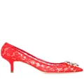 Dolce & Gabbana Bellucci Taormina lace pumps - Red