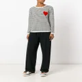 Chinti & Parker Breton stripe heart jumper - Neutrals
