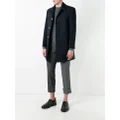 Thom Browne mac bal collar overcoat - Blue