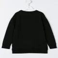 Andorine frayed edge sweatshirt dress - Black