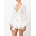 Gilda & Pearl Diana sheer silk robe - White