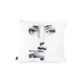 Fornasetti Chiave e Serratura graphic-print cushion - White